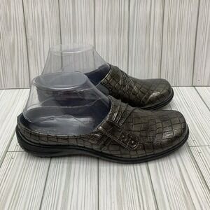 Easy Street Holly Pewter Patton Mule‎ Flats Casual Shoes Women's Sz 7.5 N